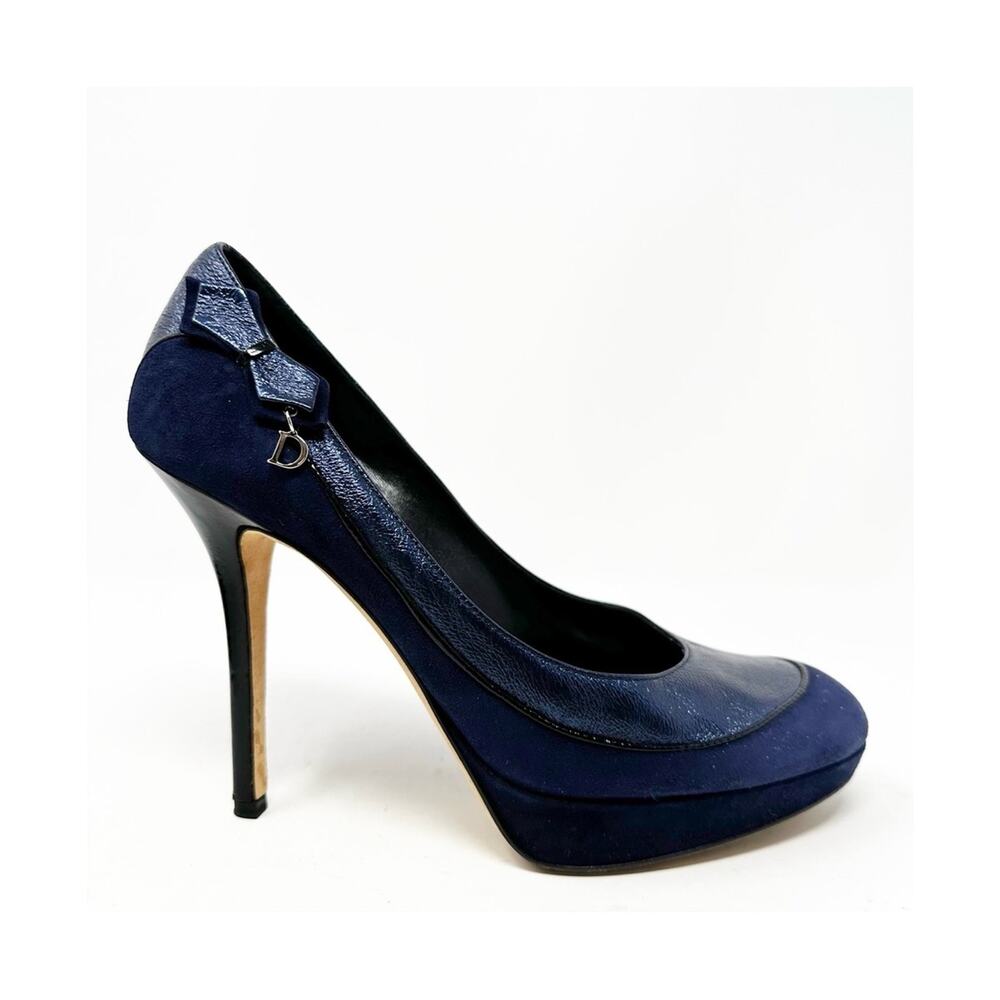Christian Dior Bow Platform Charm Heels Womens Size EU 39